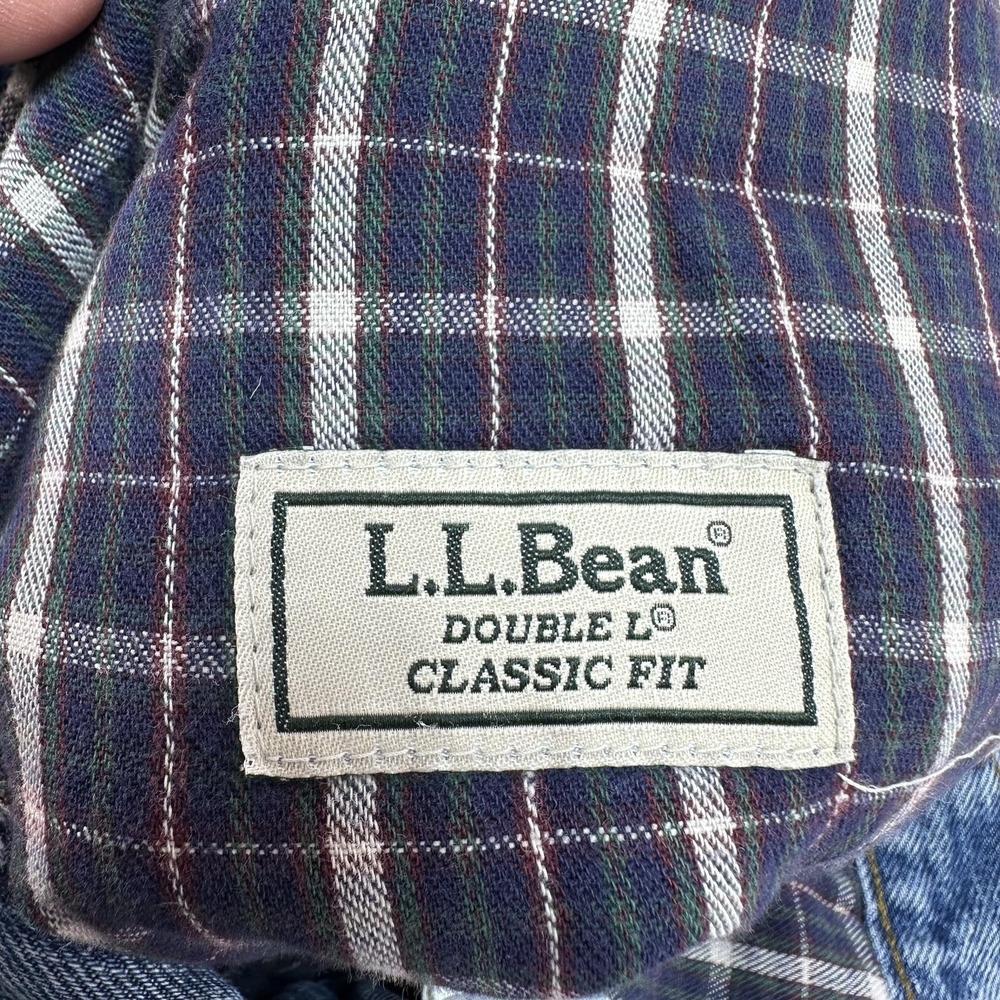 L.L. Bean Double L Jeans Mens 38x32 Blue Classic Fit Flannel Lined Denim heavy - Picture 6 of 11